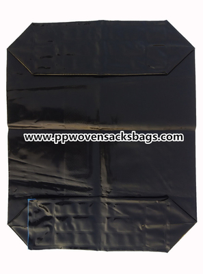 중국 까만 PE 플라스틱 벨브는 활성화한 탄소/25kg 벨브 PE 자루 포장을 위한 부대를 밀봉했습니다 공급 업체